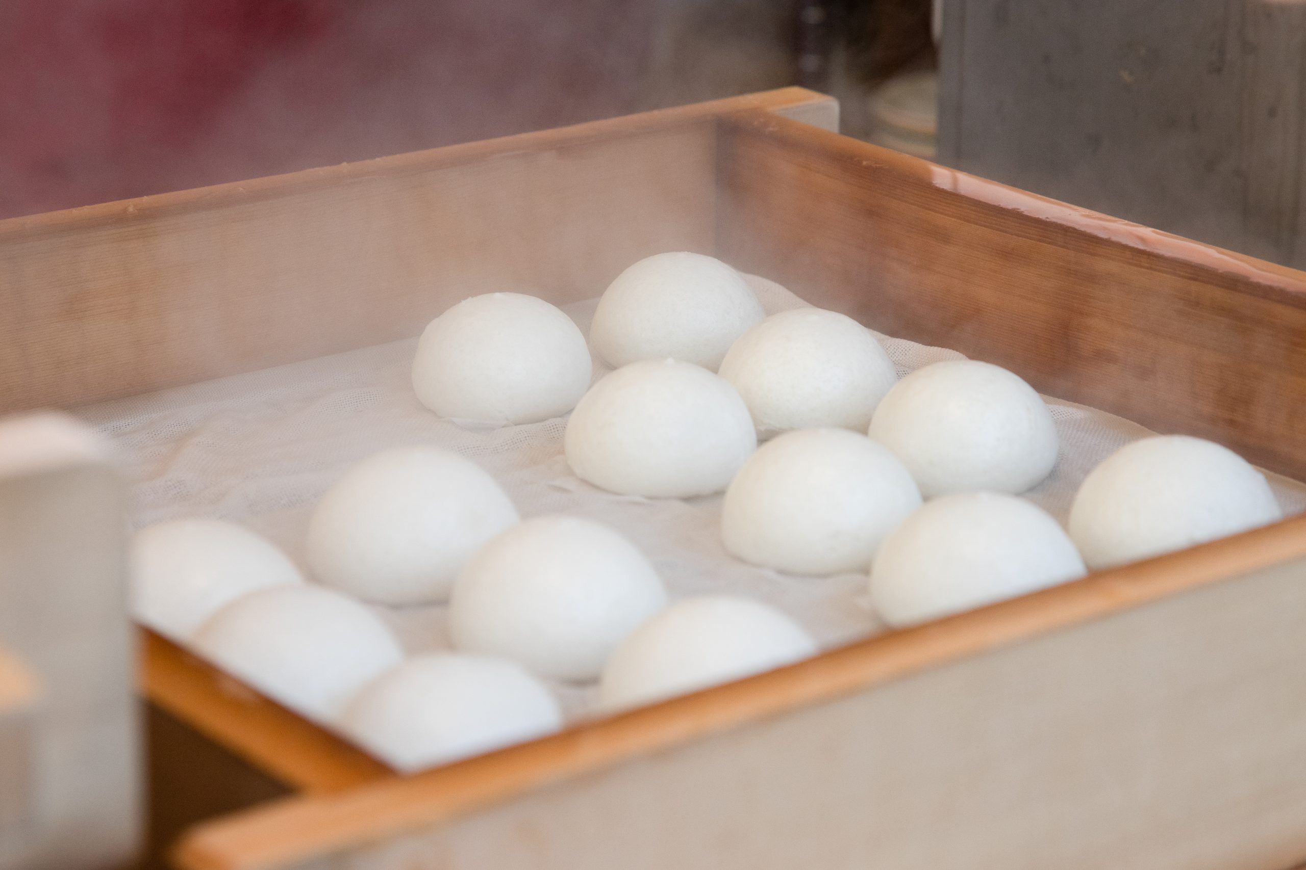 Freshly Steamed Onsen Manju at Arima Onsen